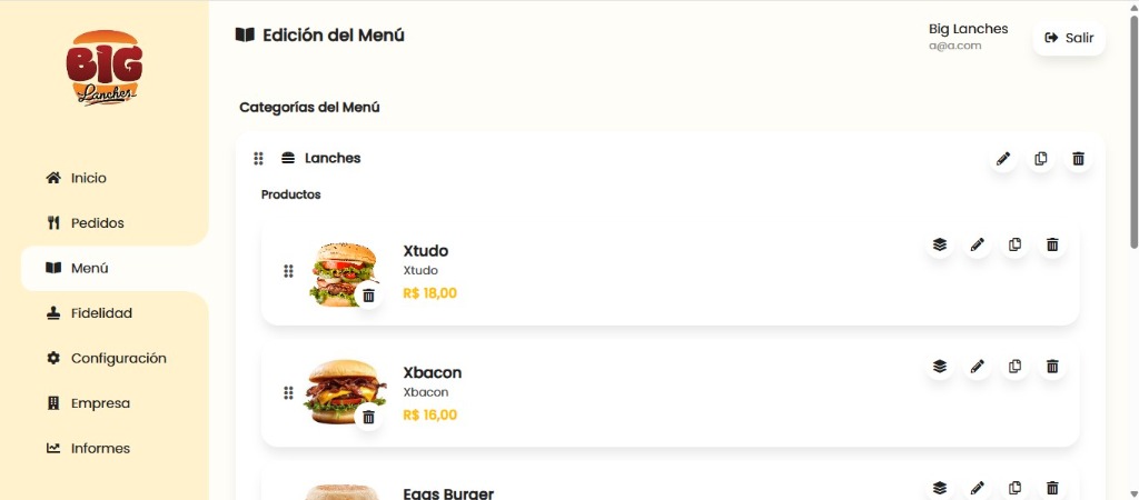 Prévia do sistema MenuBr